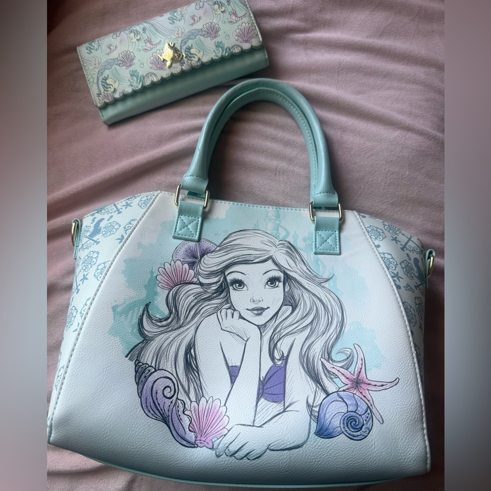 Loungefly Ariel purse and Wallet Set